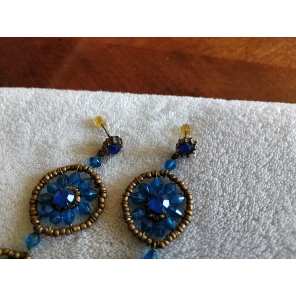 Earring Lot BOHO Seeds Beaded Bohemian Dangle Drop Hoop Chandelier Pierced - Picture 4 of 16